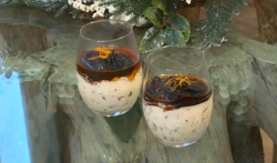 Donal’s barmbrack parfait with whisky prunes dessert on Saturday kitchen