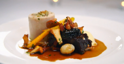 Matt’s beef cheeks with bone marrow and horseradish  dish MasterChef: The Professionals