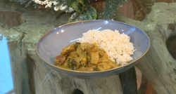 Cyrus’s beef curry with pilau  rice on Saturday Kitchen