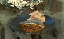 Angela Hartnett’s baked bream with tomatoes and truffle butter  dish on Saturday Kitchen