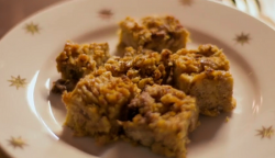 Nigella Lawson’s savoury brownies with panettone stuffing on Christmas Kitchen