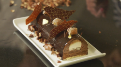 William Curley’s yule log  dessert on Mary Berry’s Absolute Christmas Favourites