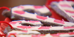 Cathryn’s chocolate peppermint candy canes on The Great British Bake Off Christmas Special