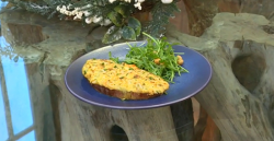 Simon Hulstone’s crab rarebit with beurre noisette salad dish on Saturday Kitchen