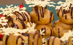 Ali’s choux buns on The Great British Bake Off Christmas Special