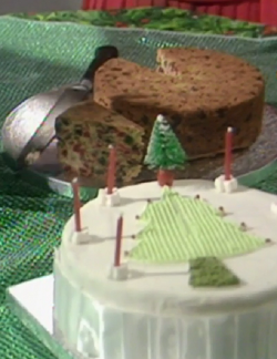 Fanny Cradock Christmas cake on Christmas Kitchen