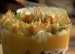 Nigel Slater’s Christmas trifle with mince meat and lemon curd on Christmas Kitchen