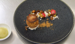 Ellie’s clotted cream parfait dessert on MasterChef: The Professionals