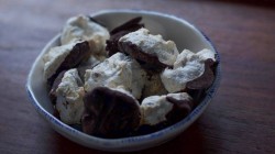 Sara Moulton’s Chocolate Dipped Coconut Meringue Drops on The Rachael Ray Show
