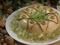 The Two Fat Ladies egg mousse on Christmas Kitchen