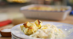 Mary Berry’s fish pie with souffle topping dish on Christmas Kitchen