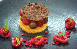 Gary’s chocolate pistachio ganache winning dessert on MasterChef: The Professionals 2016 final