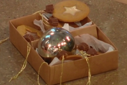 Frances Quinn’s gingerbread baubles biscuits on Christmas kitchen