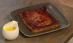 Matt’s salmon in pastry with ginger and a beurre blanc sauce on Christmas Kitchen