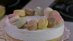 James Martin’s instant cheesecake with macarons Christmas dessert from the ASDA advert