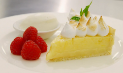 Matt’s lemon tart with Italian meringue dessert on MasterChef: The Professionals