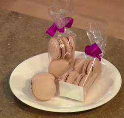 Andrew’s black Forest macaroons with Morello cherry jam on Christmas Kitchen