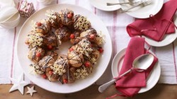 Mary Berry’s  choux wreath dessert on Bake Off  Christmas Special
