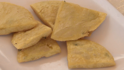 Italian panelle chickpea fritters with fennel seeds on  Rick Stein’s Long Weekends