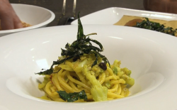 Broccoli with pasta dish on Rick Stein’s Long Weekends