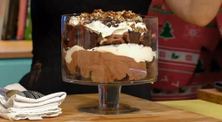 Clodagh’s chocolate pecan brownie trifle with orange blossom cream Christmas dessert on Su ...