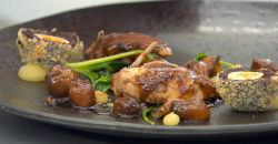 Max’s quail with apple and sherry sauce dish on MasterChef: The Professionals