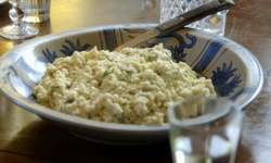 Anna Del Conte’s risotto with egg yolks and Parmesan cheese dish on The Cook Who Changed O ...