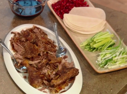 Sabrina’s Eastern spiced duck with pomegranate molasses sauce on Christmas Kitchen