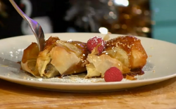 Simon Rimmer’s Christmas pudding strudel dessert on Sunday Brunch