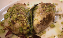 Stuffed swordfish coated with pistachios on Rick Stein’s Long Weekends