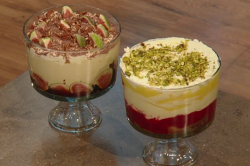 Christmas pudding trifle and lemon crud trifle on Christmas Kitchen