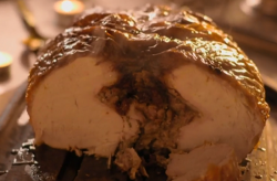 Nigella Lawson turkey breast with Marsala wine and sausage stuffing on Saturday Kitchen