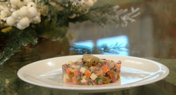 Tom’s venison tartare, hazelnut mayonnaise and apple starter on Saturday kitchen