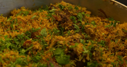 Aktar’s lamb biryani with coriander and mint dish on The Hairy Bikers’ Comfort Food