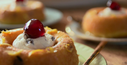 The Hairy Bikers limoncello baba with mascarpone cream dessert