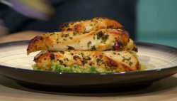 Simon Rimmer’s spice chicken with honey and  green rice on Sunday Brunch