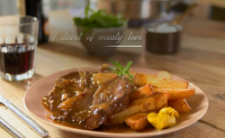 Cosy steak and chips with gravy on The Hairy Bikers’ Comfort Food