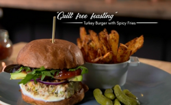 Turkey Burgers with spicy fries on The Hairy Bikers Comfort Food