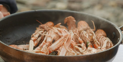 Josh’s Scottish langoustine with butter and fresh herbs on Mary Berry Everyday