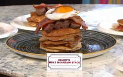 Steak Mountain Stack Pancakes by Rebecca Seal on Sunday Brunch