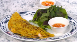 Vietnamese Pancakes with sweet chillie dipping sauce by Rebecca Seal on Sunday Brunch