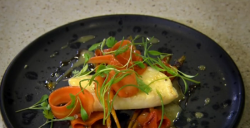 Glynn Purnell brill with toffee and cumin carrots on The Secret Chef