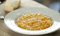 Nigel Slater’s butternut squash risotto using leftover soup on Dish of the Day