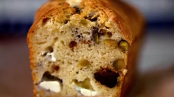 Rachel Khoo cake with goat cheese and prunes on The Little Paris Kitchen