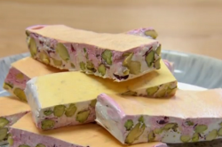 Hilal and Jevdet’s cranberry with pistachio nuts and Greek honey nougat on Chopping Block