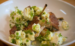 Nigel Slater Saturday Kitchen grilled lamb with feta and lemon recipe