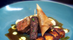 Paul Merrett  and lucy’s lamb lovers feast dish on The Secret Chef