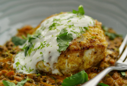 Simon Rimmer’s Black Dhal with Monkfish dish on Sunday Brunch