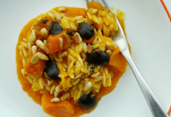 Simon Rimmer Orzo with Squash and Olive Caramel on Sunday Brunch