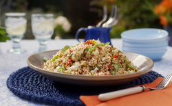 Mary Berry herbed quinoa and bulgur wheat salad lemon and pomegranate